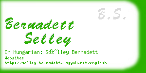 bernadett selley business card